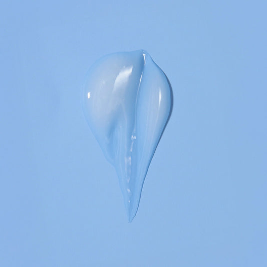Glossy blue gel blob on a light blue backdrop representing GLP Complex
