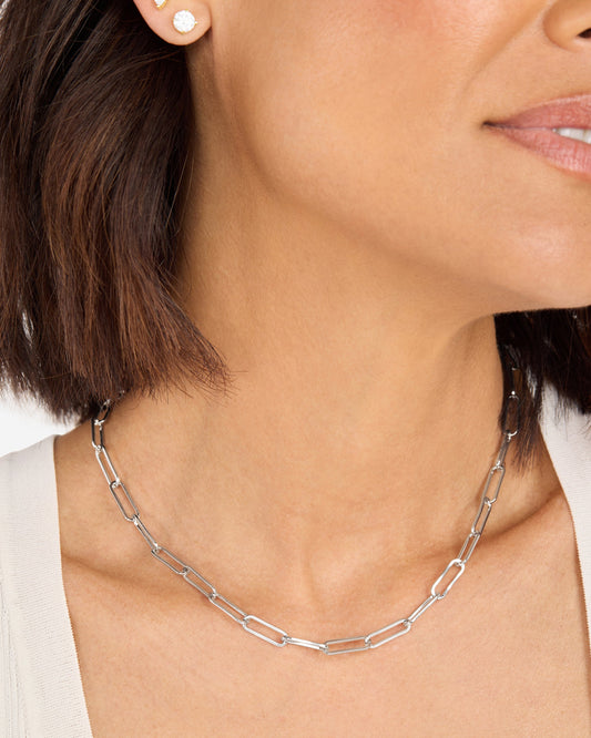 Samantha Chain Necklace - Silver