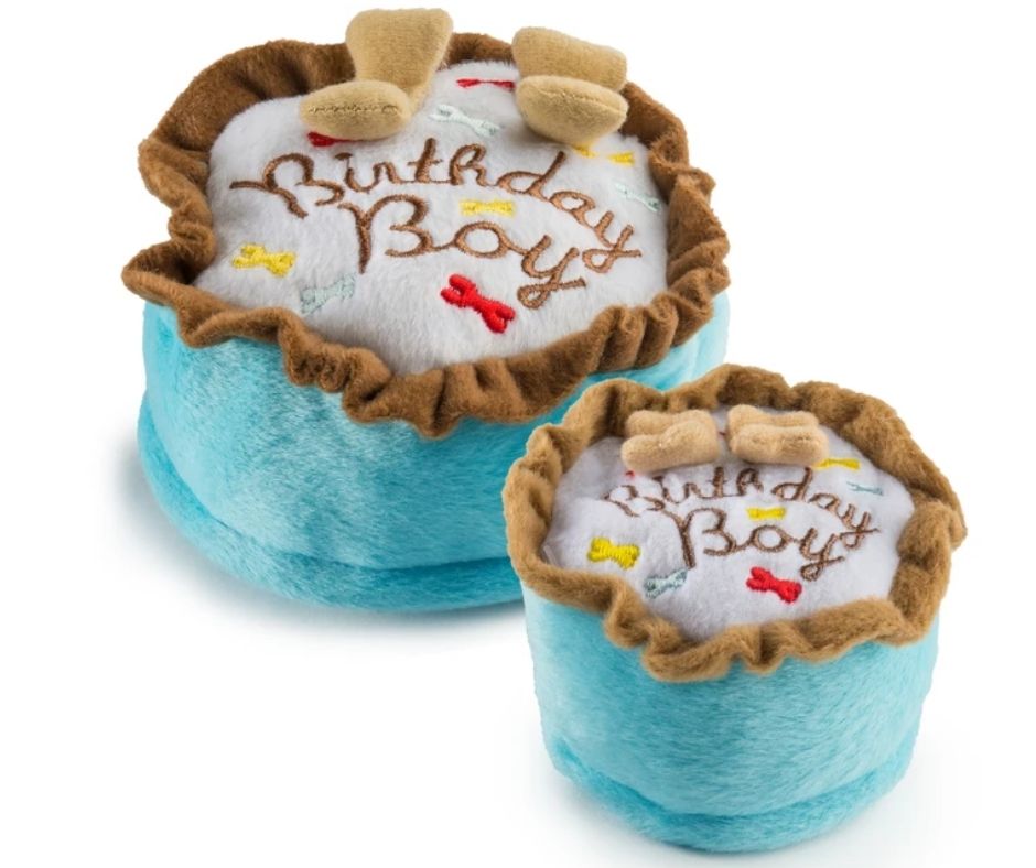 Birthday boy dog toy