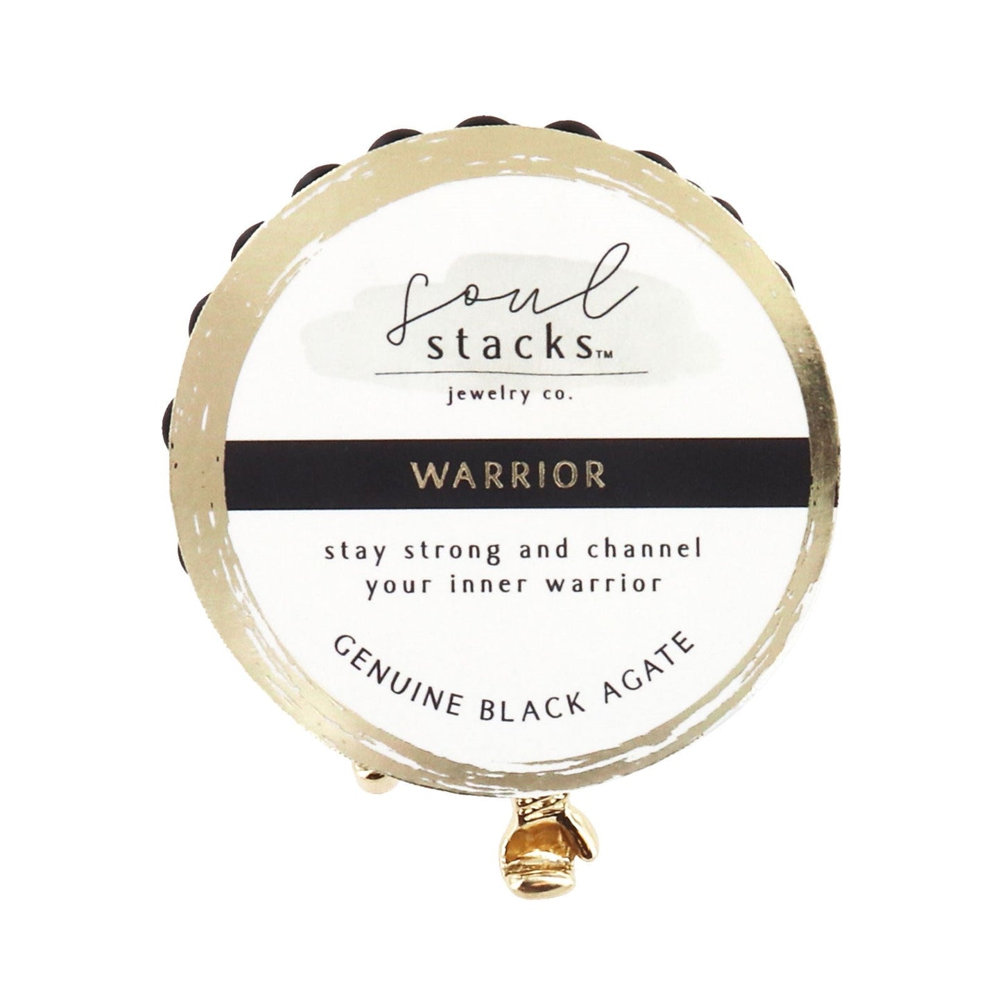 Soul Stacks Black Agate Bracelet - Warrior