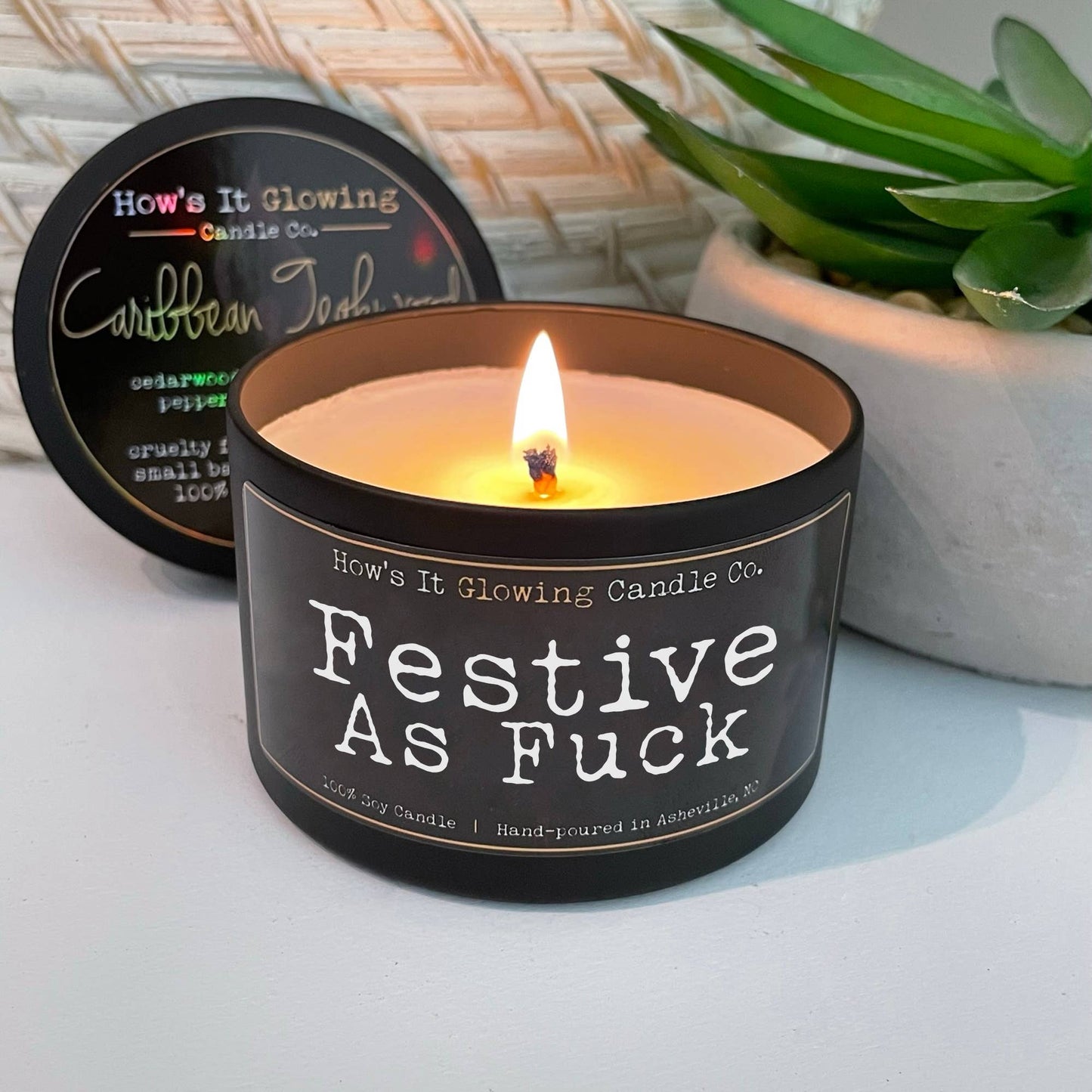 Festive As Fuck | Funny 100% Natural Soy Candle