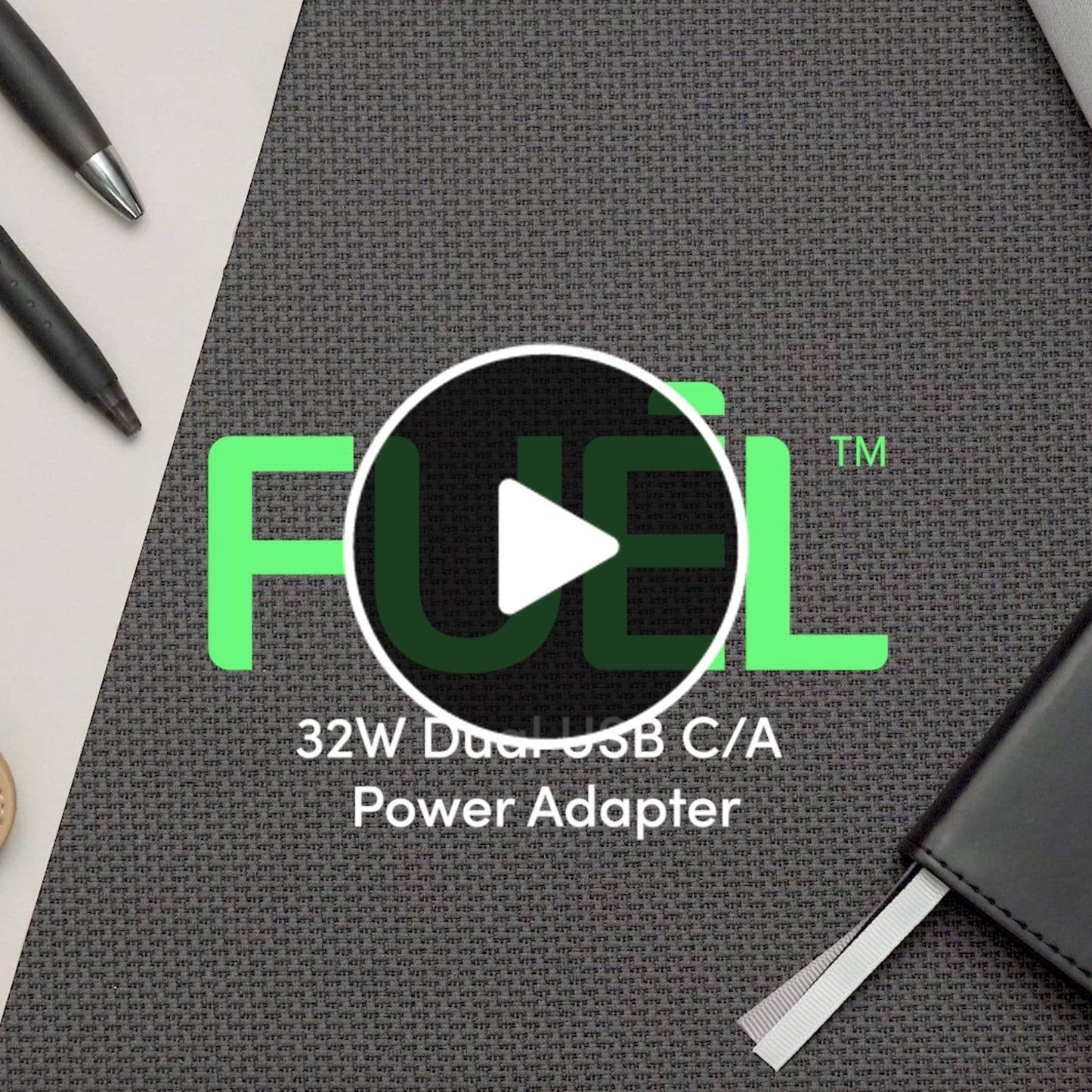 FUEL 32W Dual USB C/A Wall Charger - White
