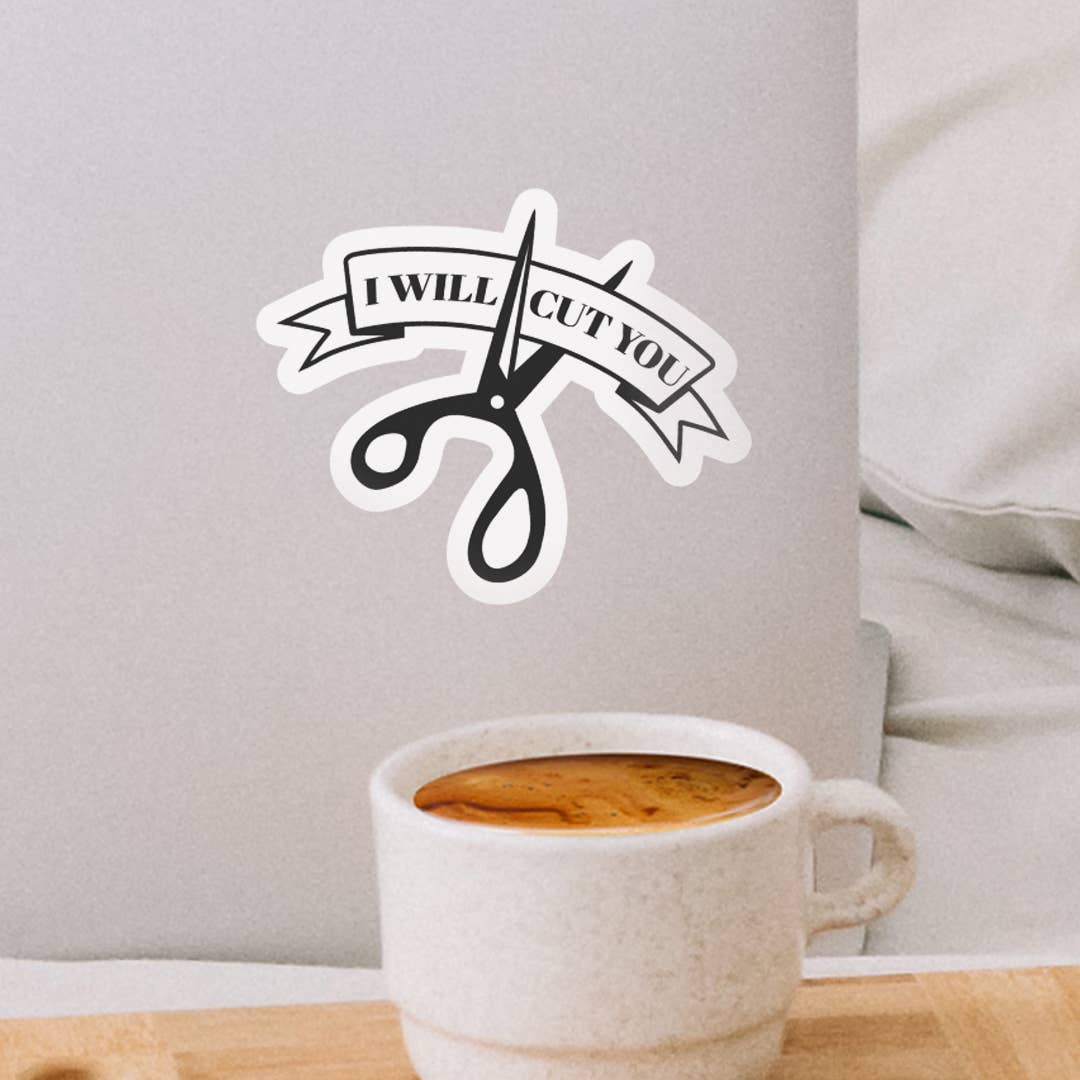 I Will Cut You Vinyl Sticker 10 Pack Christmas Gifts