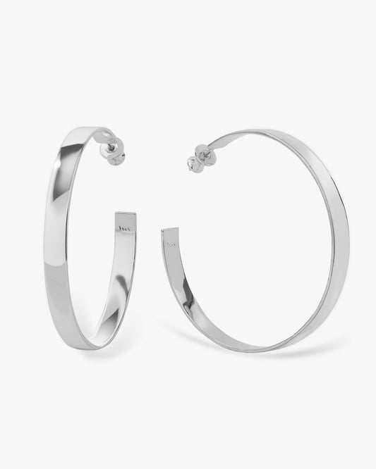 Atlas Hoops .75" - Silver