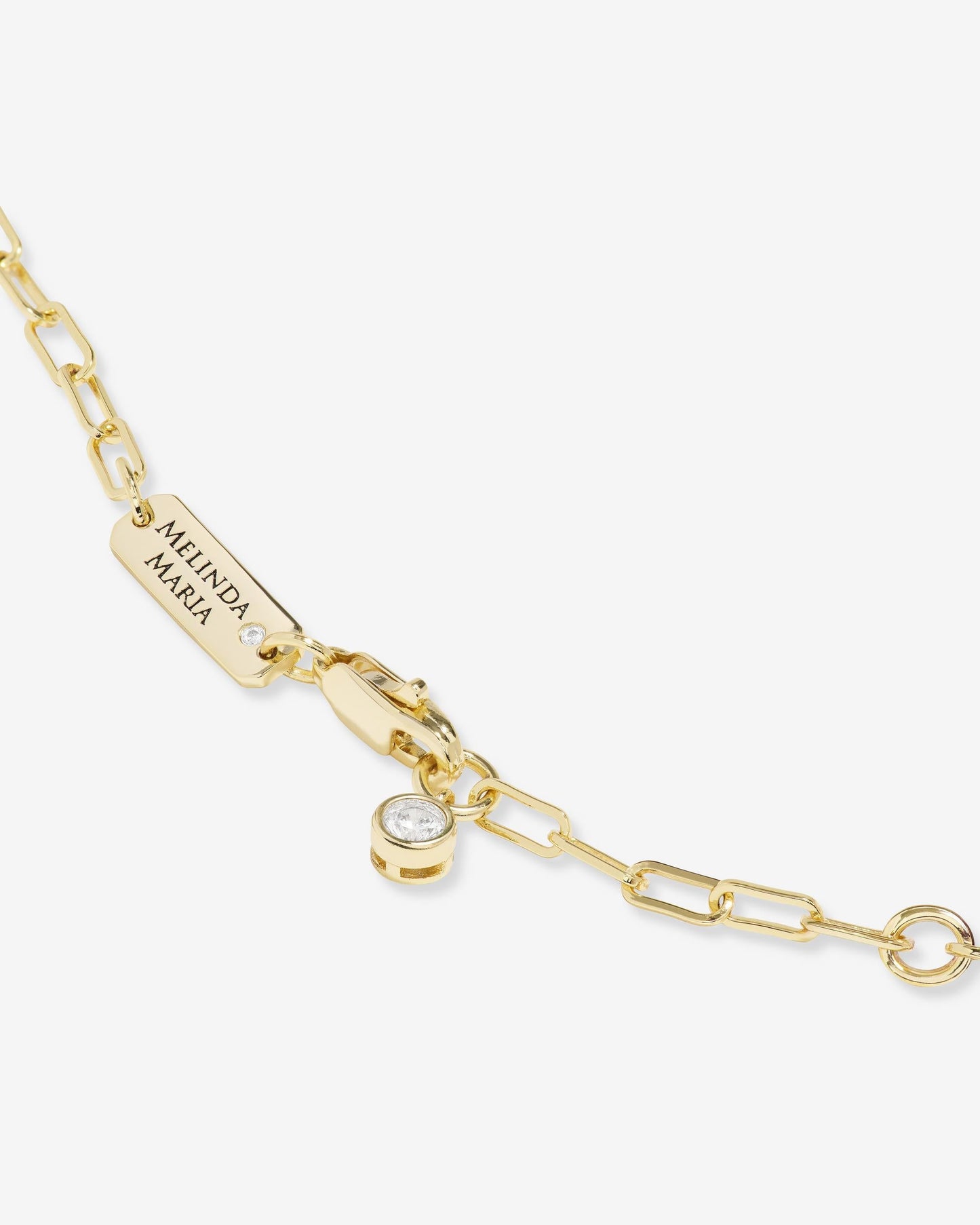 Hello Gorgeous Micro Samantha Chain - Gold|White Diamondettes