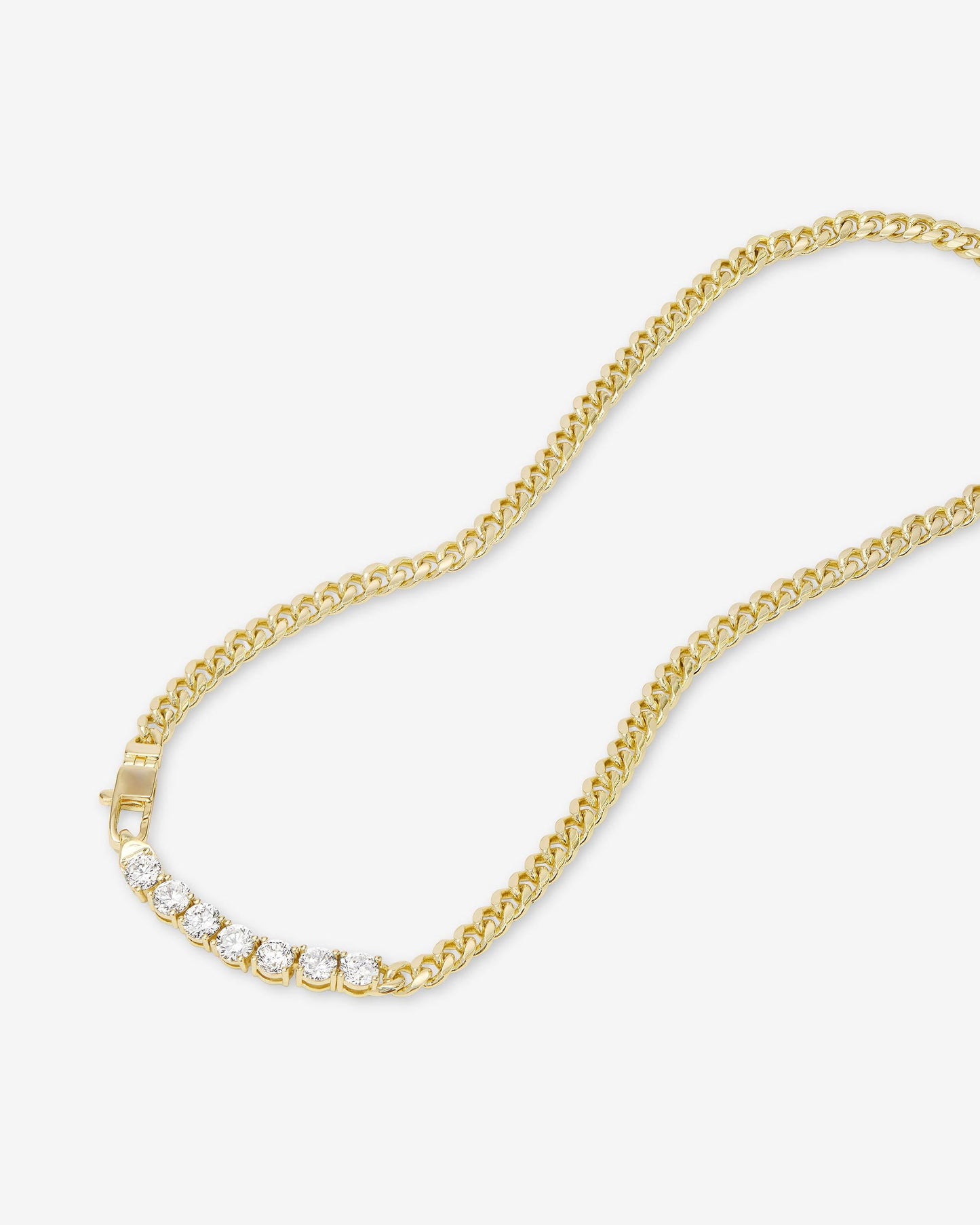 Baby Julian Loves Diamonds Necklace - Gold|White Diamondettes