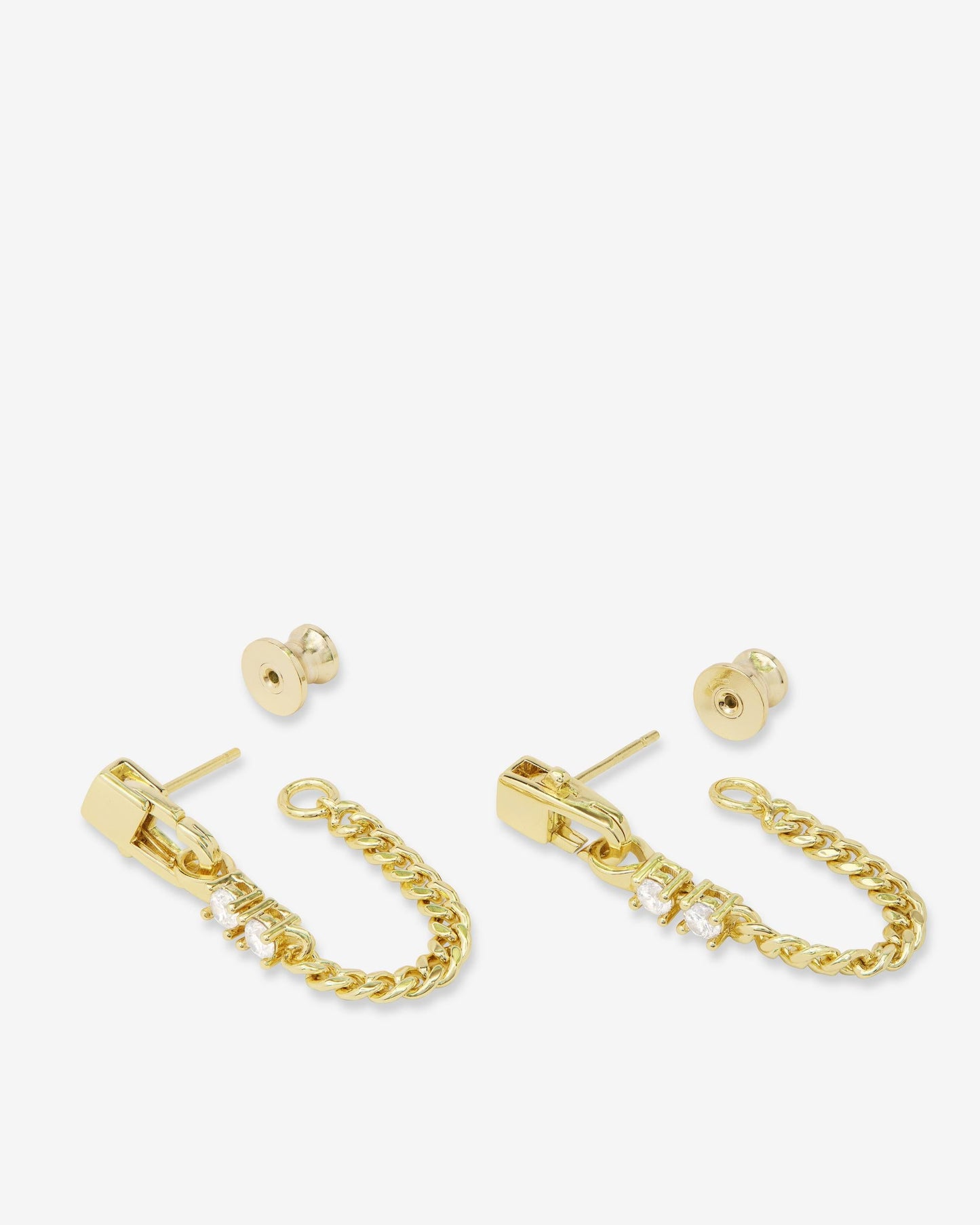 Baby Julian Loves Diamonds Soft Hoops - Gold|White Diamondettes