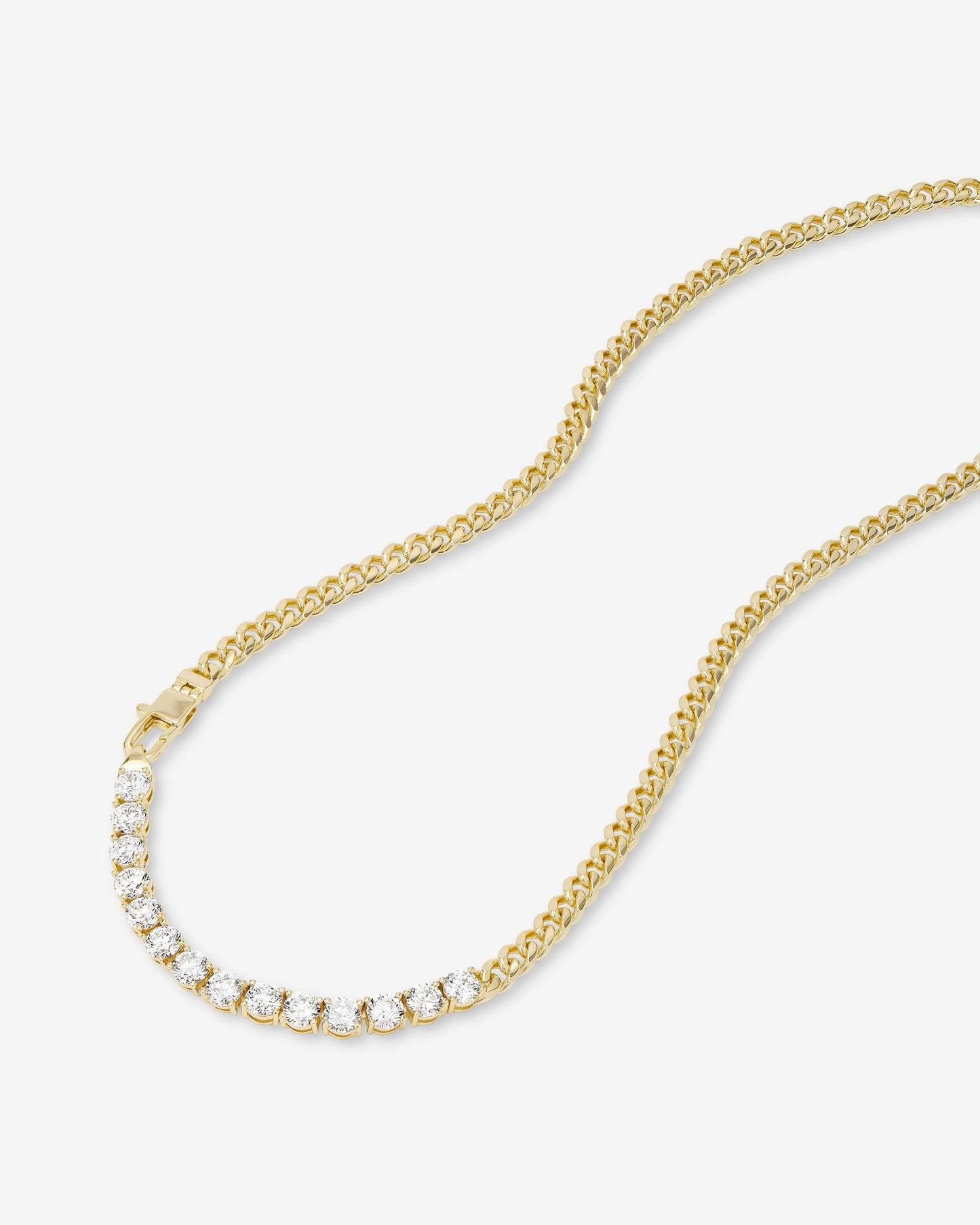 Baby Julian REALLY Loves Diamonds Necklace - Gold|White Diamondettes