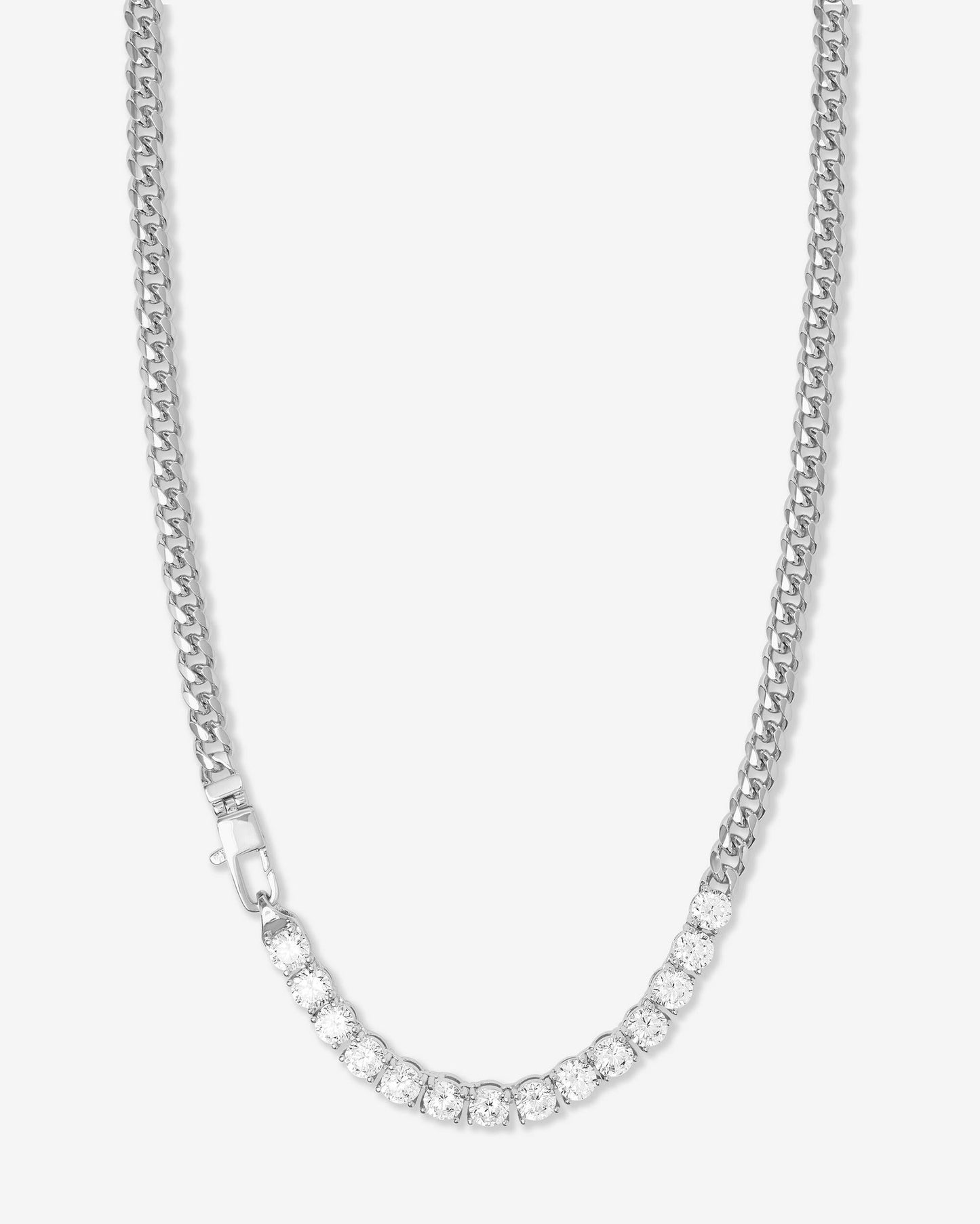 Baby Julian REALLY Loves Diamonds Necklace - Silver|White Diamondettes