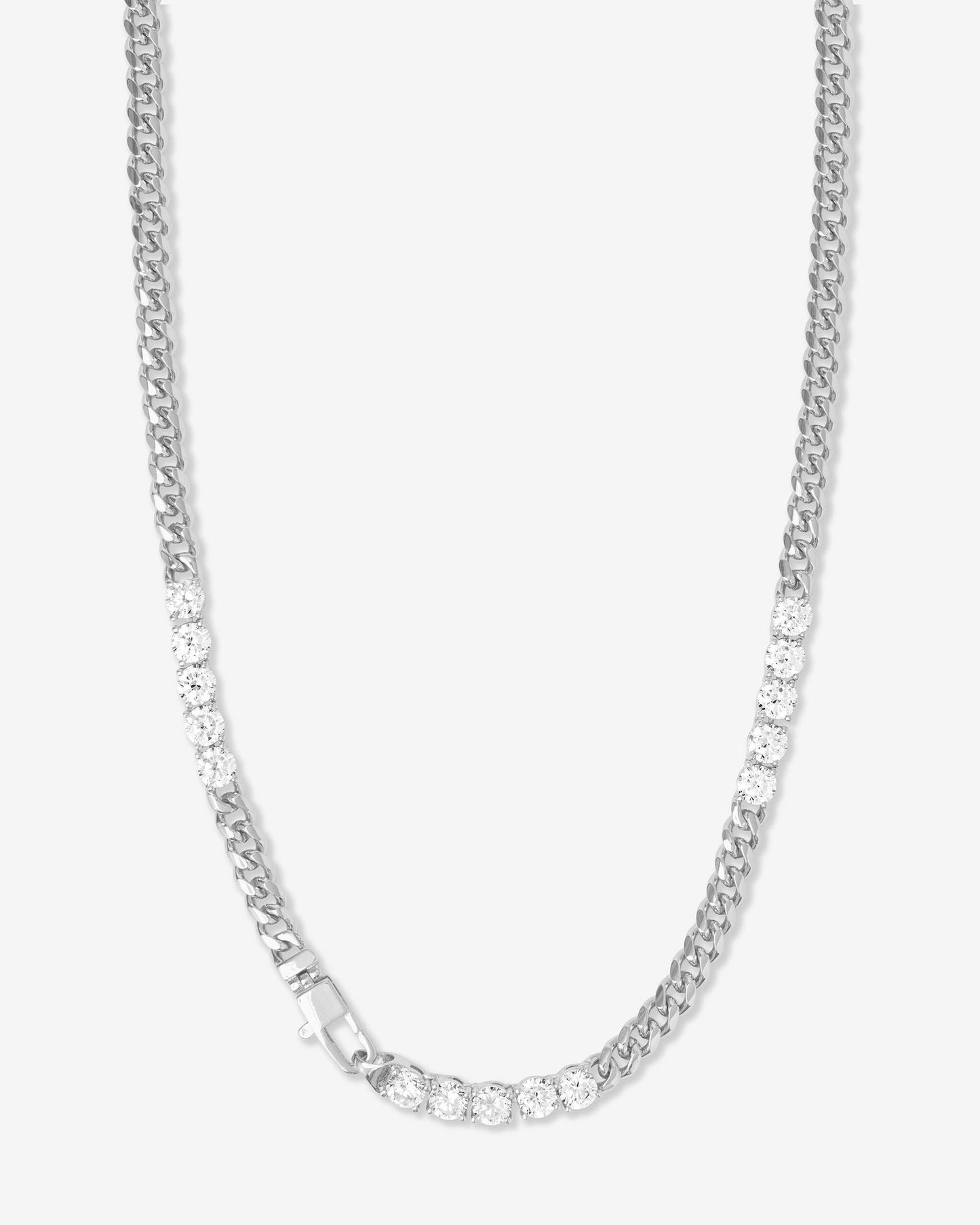 Baby Julian's Obsessed with Diamonds Necklace - Silver|White Diamondettes