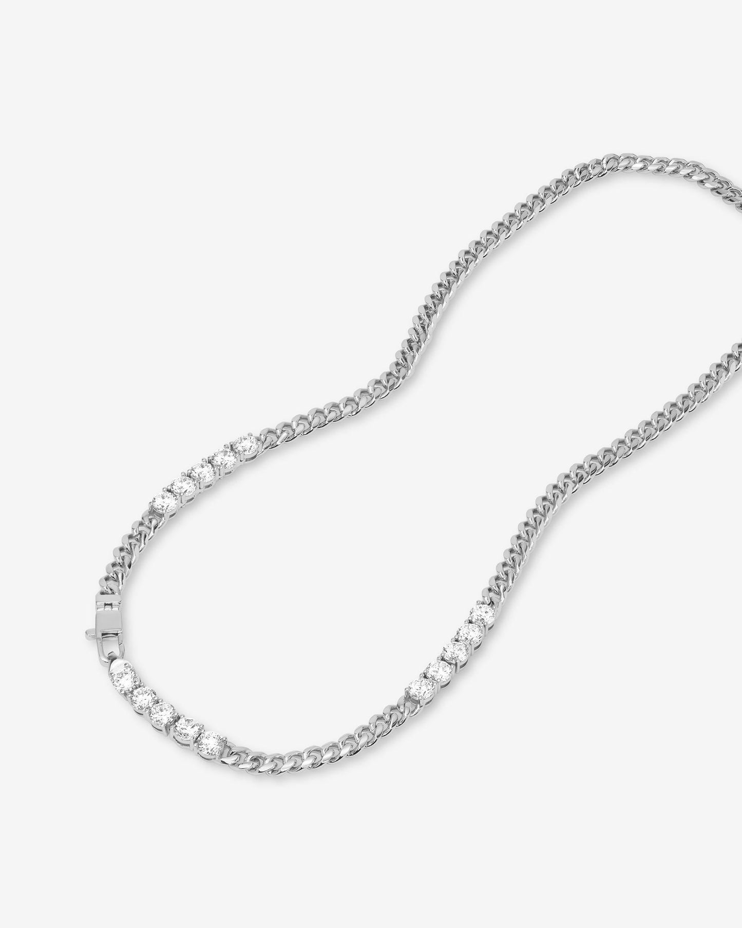 Baby Julian's Obsessed with Diamonds Necklace - Silver|White Diamondettes