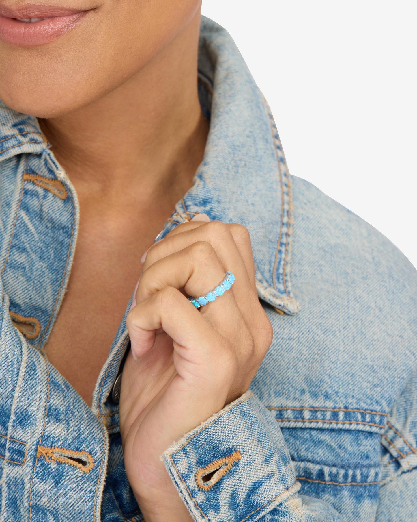 Grand Heiress Ring - Silver|Blue Opal