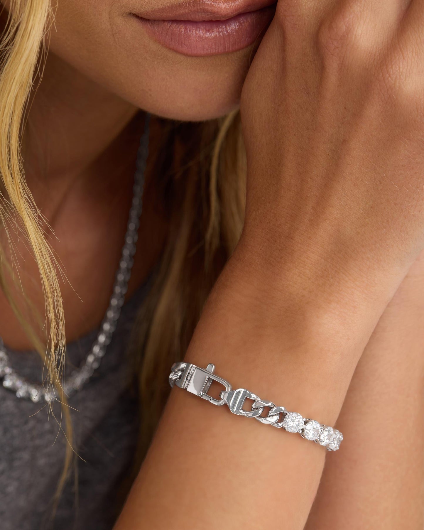 Julian Loves Diamonds Bracelet - Silver|White Diamondettes