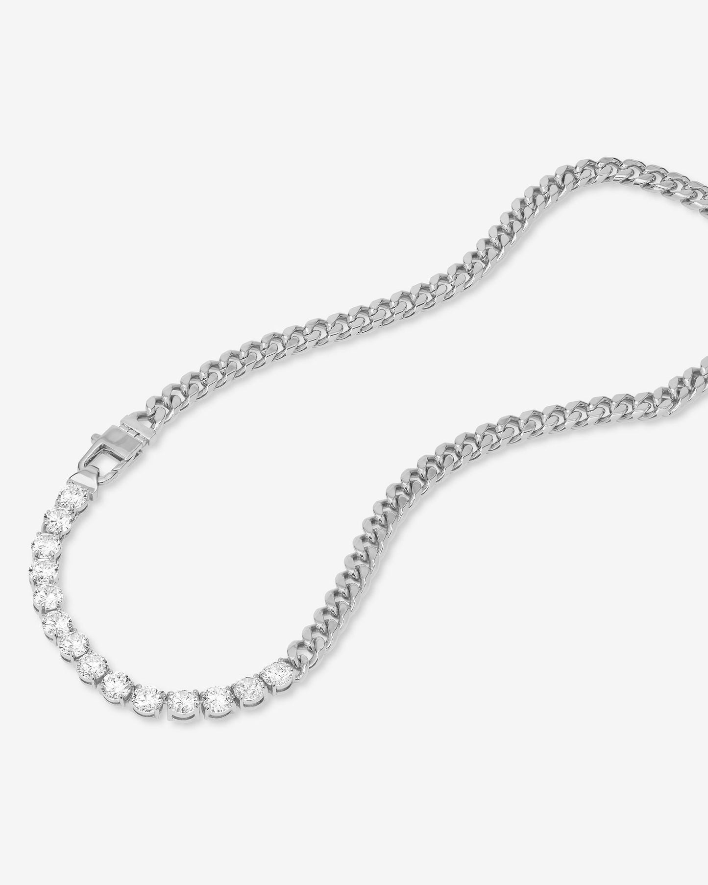 Julian REALLY Loves Diamonds Necklace - Silver|White Diamondettes