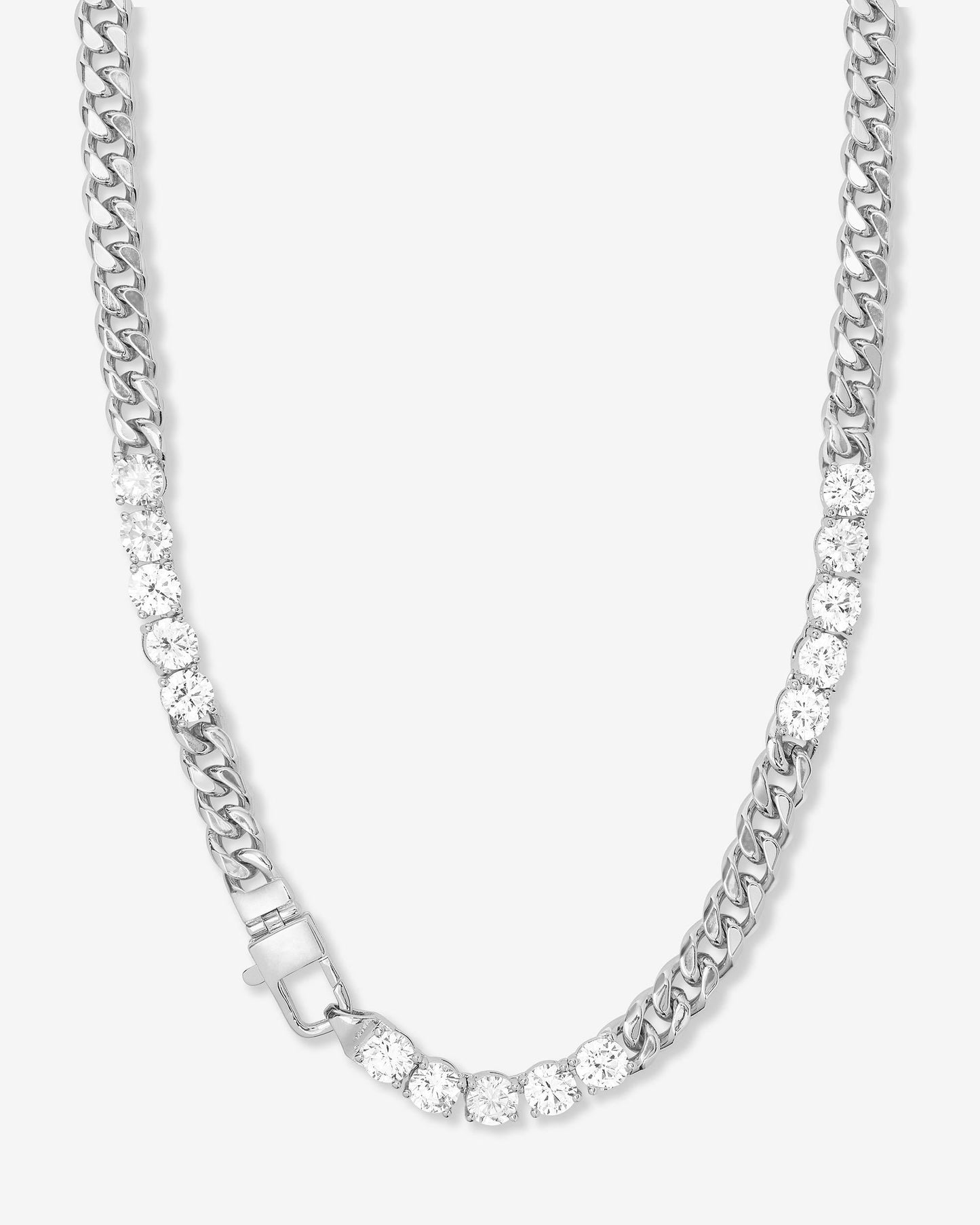 Julian's Obsessed with Diamonds Necklace - Silver|White Diamondettes
