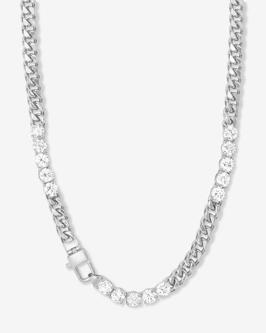 Julian's Obsessed with Diamonds Necklace - Silver|White Diamondettes