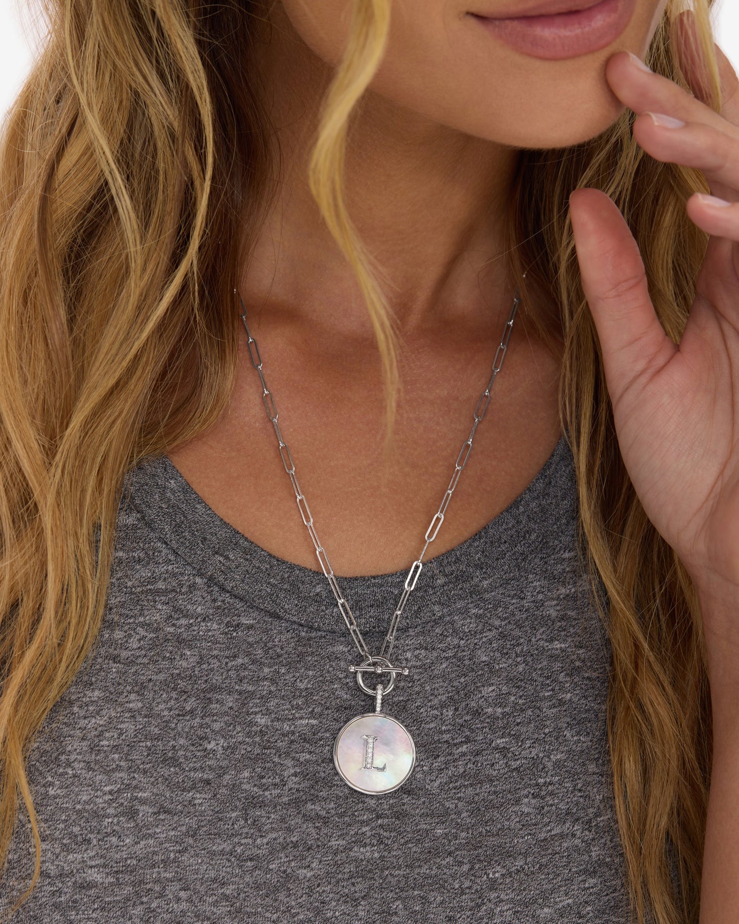 Love Letters Medallion Necklace - Silver