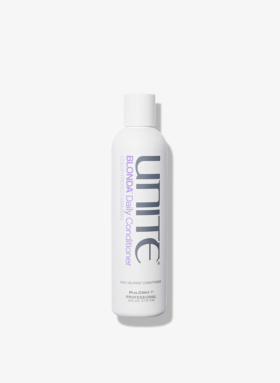 UNITE BLONDA Daily purple conditioner bottle for blonde hair on white background.
