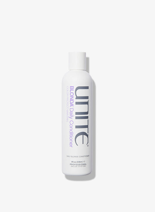 UNITE BLONDA Daily purple conditioner bottle for blonde hair on white background.