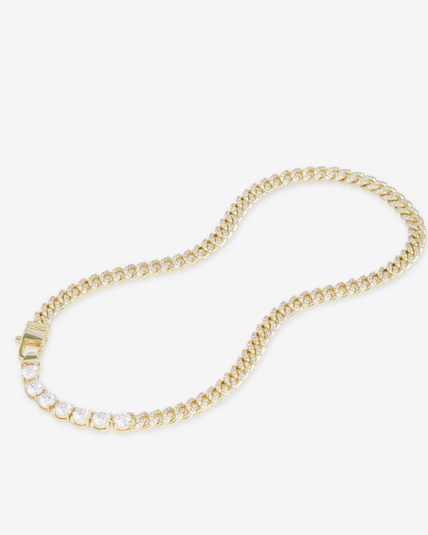 Pavé Julian Loves Diamonds Necklace - Gold|White Diamondettes