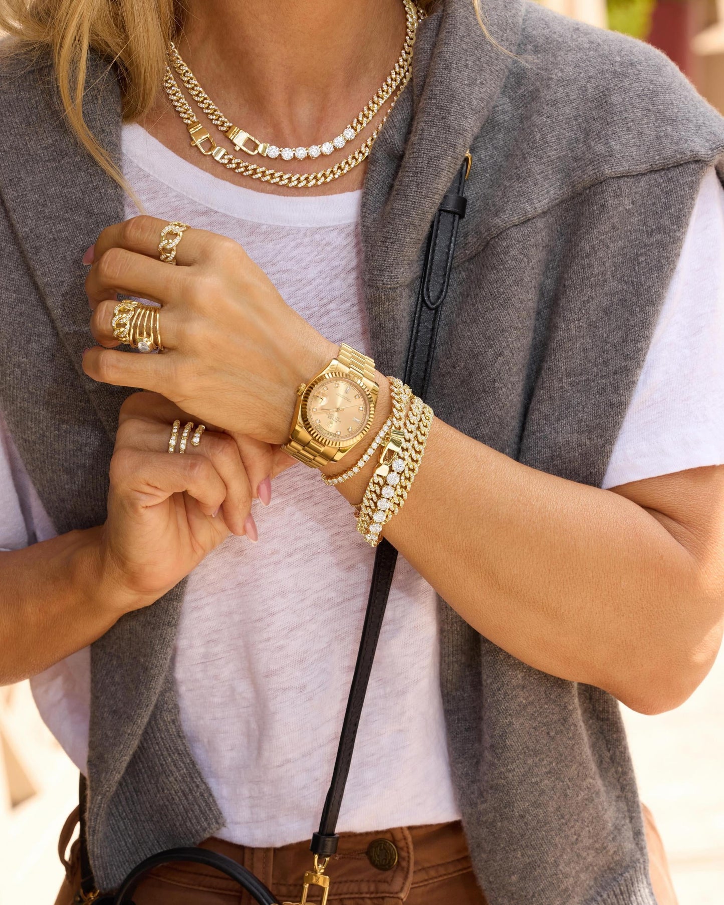 Pavé Julian Loves Diamonds Bracelet - Silver|White Diamondettes