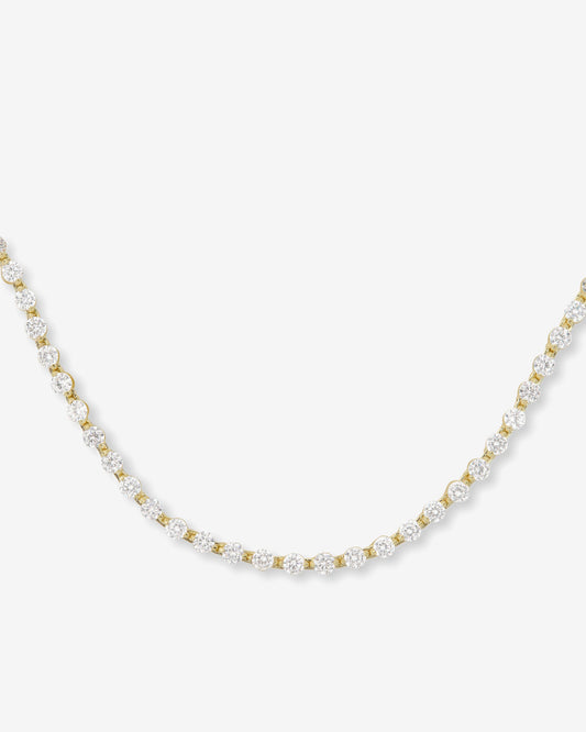 She's an Icon Tennis Choker - Gold|White Diamondettes