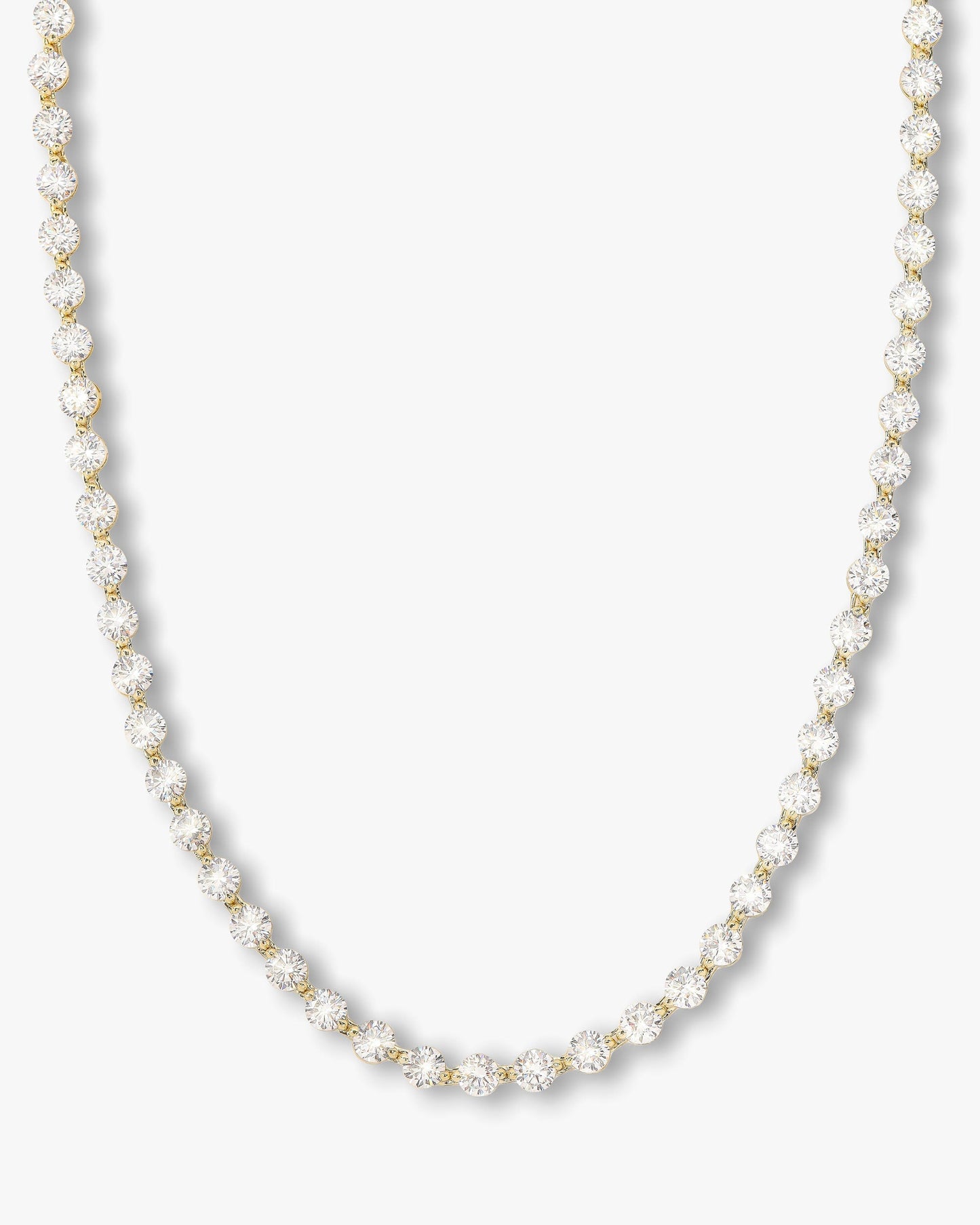 She's an Icon Mama Tennis Necklace - Silver|White Diamondettes