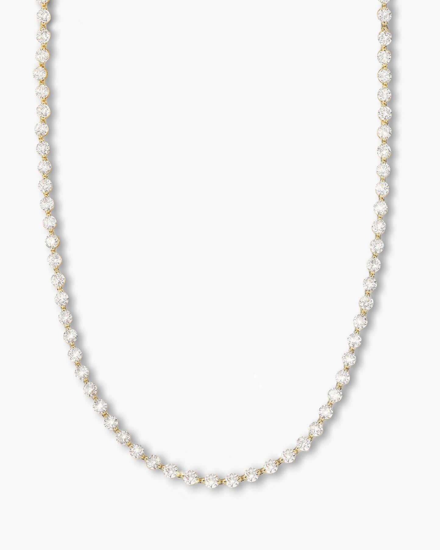 She's an Icon Tennis Necklace - Gold|White Diamondettes