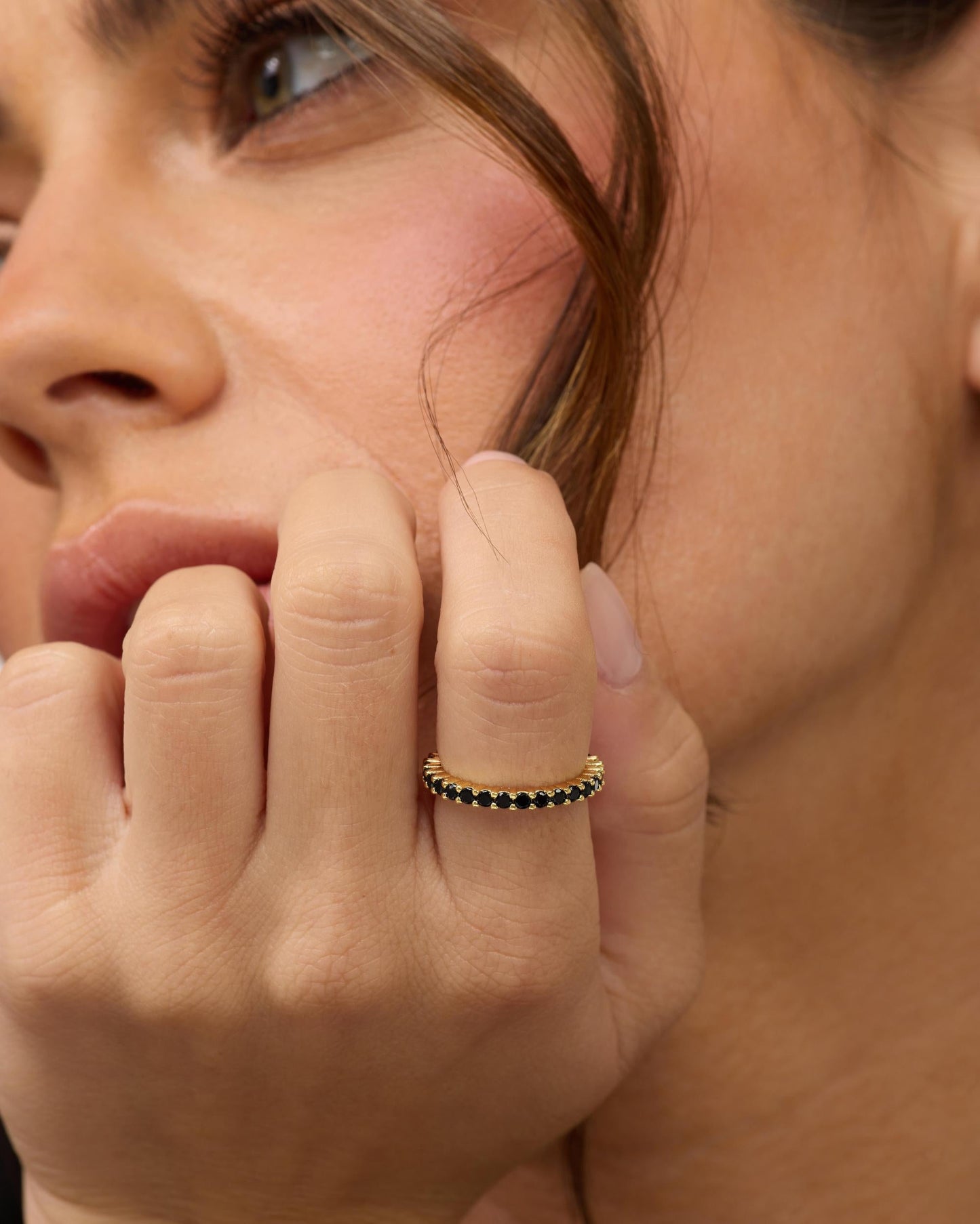 The Baby Heiress Ring - Gold|Black Diamondettes