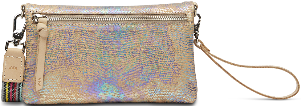 CONSUELA IRIDESCENT LEATHER CROSSBODY BAG CALLED "GLORIA UPTOWN CROSSBODY"