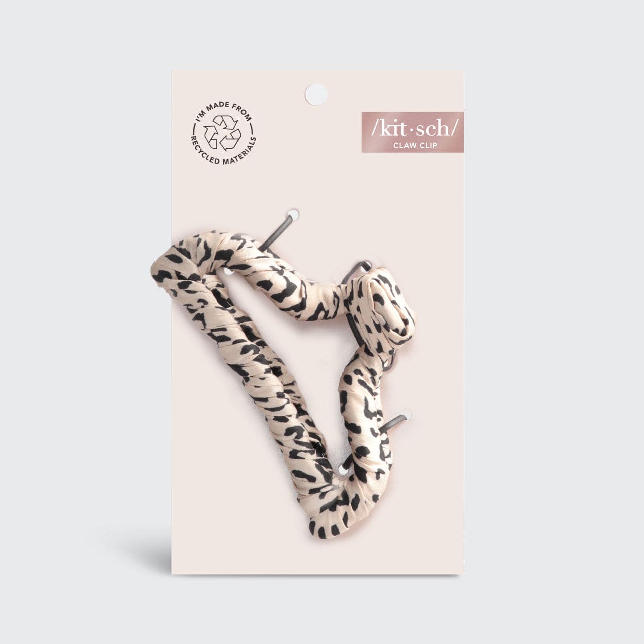 Satin Wrapped Claw Clip - Leopard