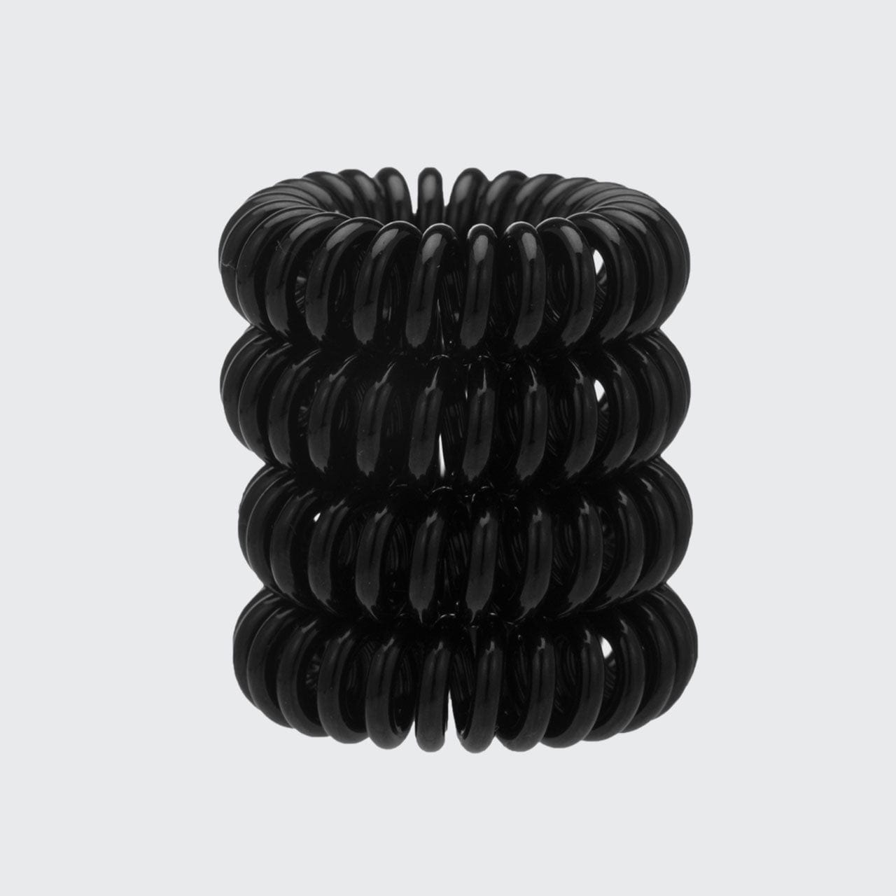 Spiral Hair Ties 4 Pack - Black