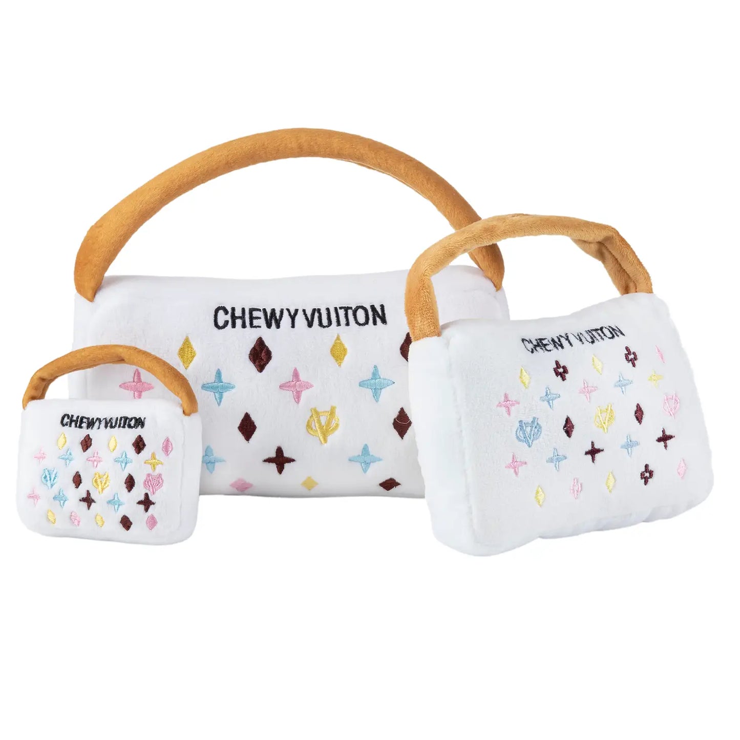 Chewy Vuitton Plush Purse Toy