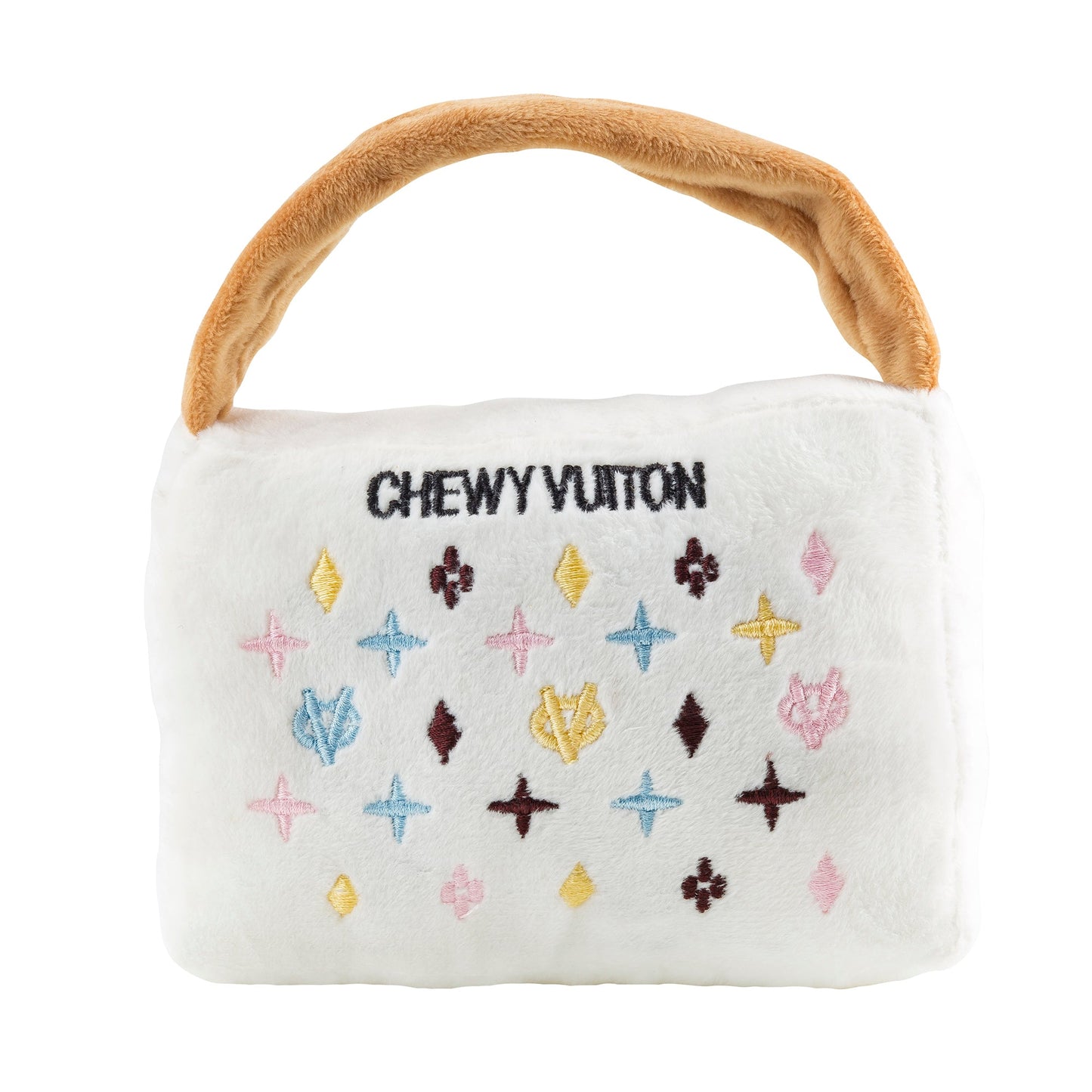 White Chewy Vuiton Purse