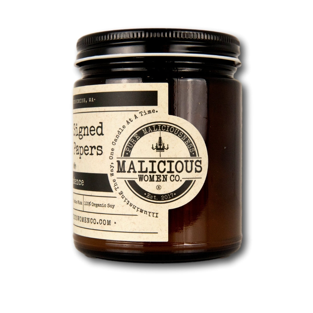 Freshly Signed Divorce Papers - Infused with "Independence" Scent: Bonfire