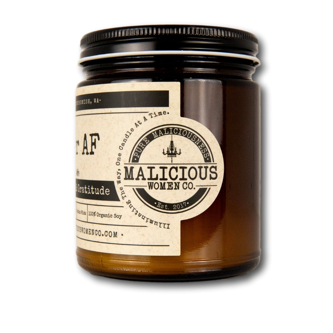 Sober AF Candle - Infused with "Rock Bottom & Gratitude" Scent: Espresso Yo' Self