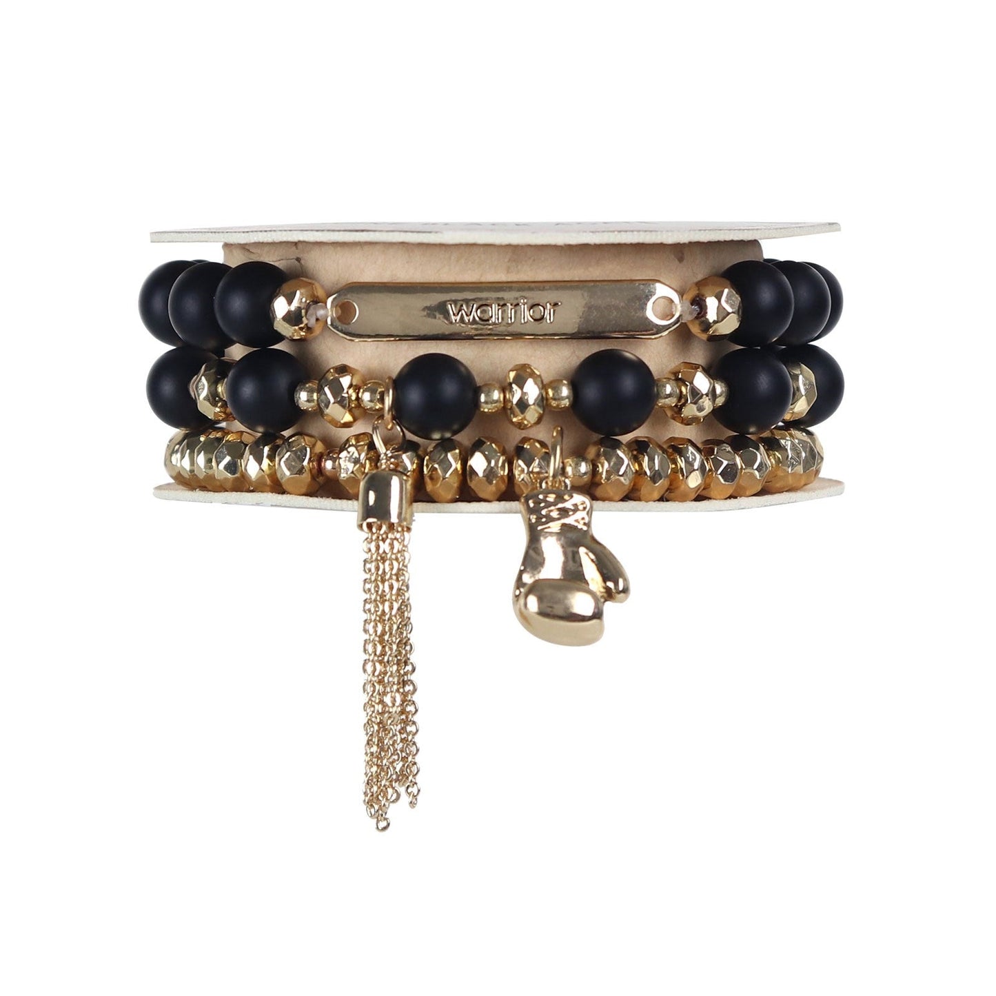 Soul Stacks Black Agate Bracelet - Warrior